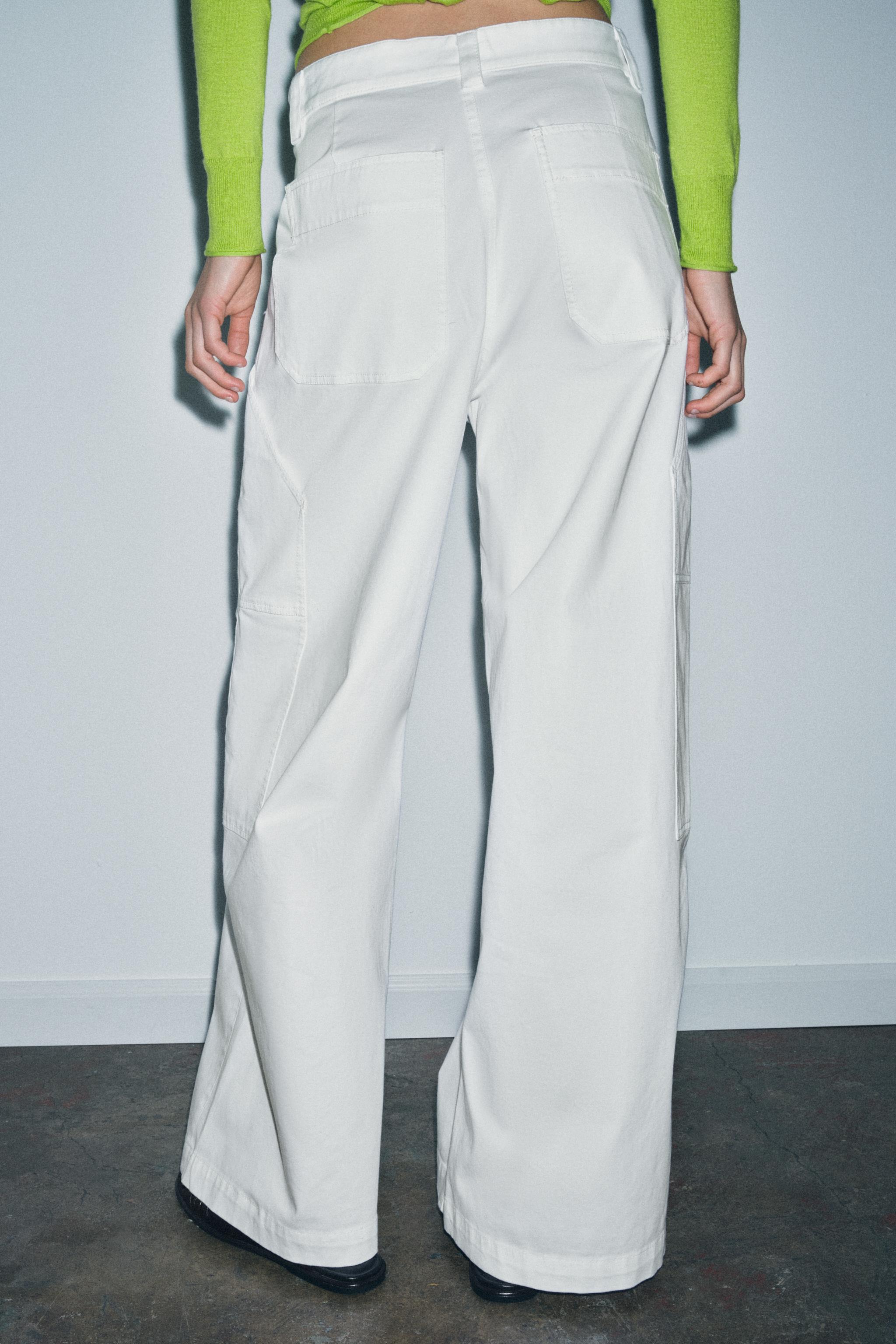 ZW COLLECTION COTTON WIDE LEG PANTS